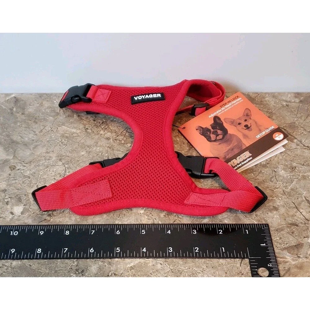 Voyager Step-in Lock Dog Harness - All Weather Mesh Size Medium Brand New Red!!!